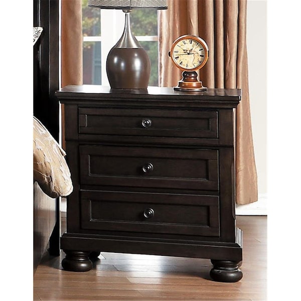 Made4Mattress 29.25 x 18 x 28 in. Begonia Night Stand with Hidden Drawer - Gray MA1360740 - main